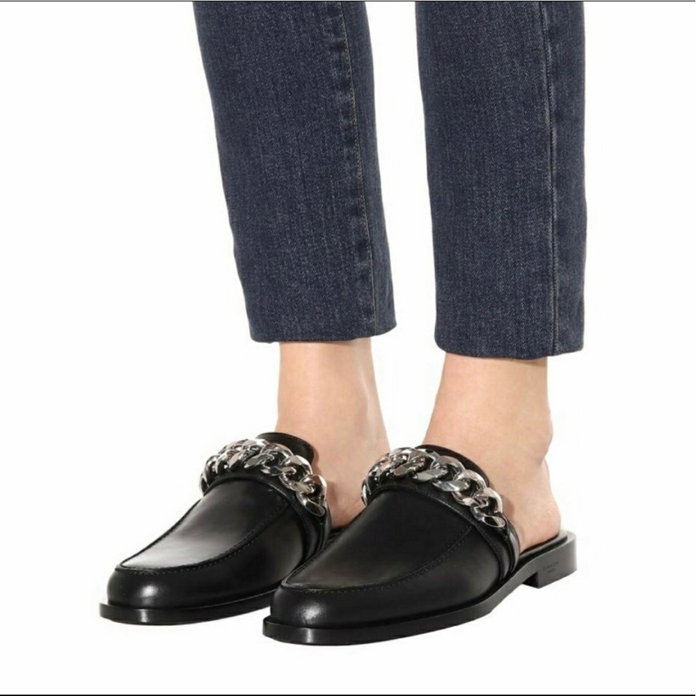 Givenchy Chain Leather Mules